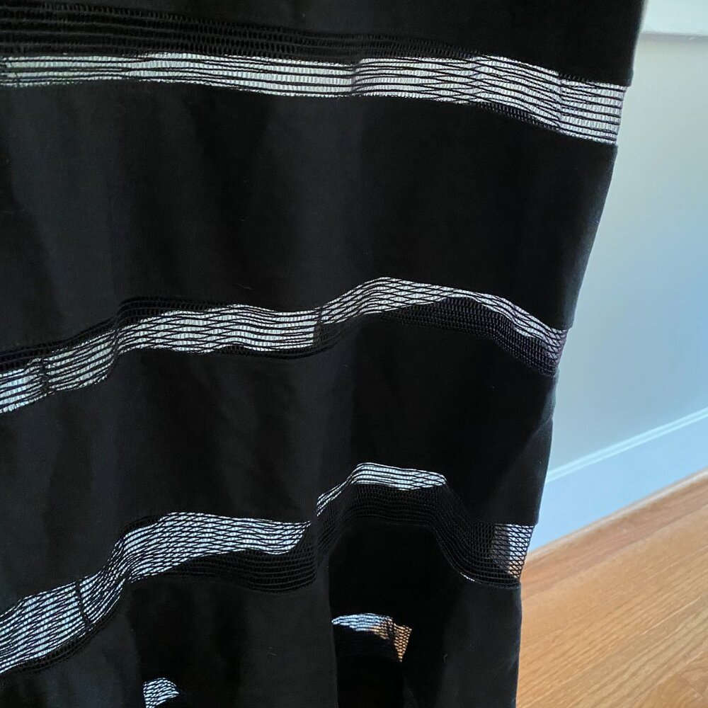 Tadashi Shoji Black Pintuck Jersey Sleeveless Gown - Picture 8 of 12
